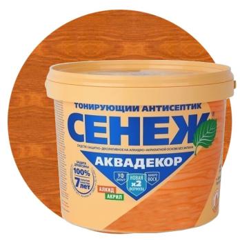 Антисептик тонирующий Сенеж Аквадекор 109 Орех 0,9 кг
