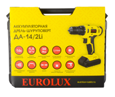 Дрель-шуруповерт аккумуляторная Eurolux ДА-14/2Li