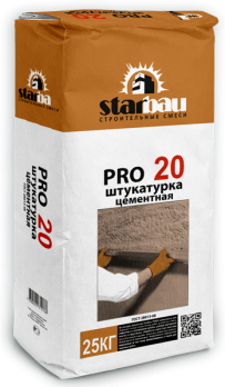Starbau PRO 20 Штукатурка цементная 25 кг