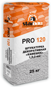Starbau PRO 120 Штукатурка с фактурой «Камешек» 1.5-2 мм 25 кг