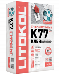 Клей для плитки, креамогранита и камня К77 Litokol - 25кг