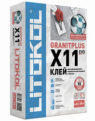 Клей для плитки, керамогранита и камня X11 Litokol - 25кг
