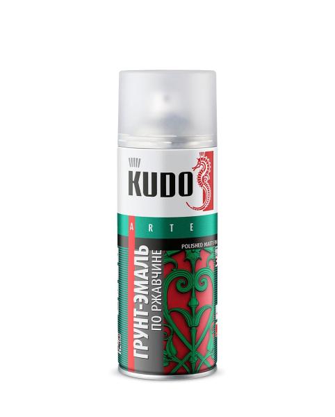 Грунт-эмаль гладкая матовая по ржавчине Kudo 520 мл