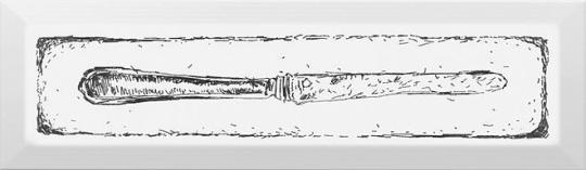 Керамический ДЕКОР KNIFE ЧЁРНЫЙ МАТОВЫЙ 8,5*28,5