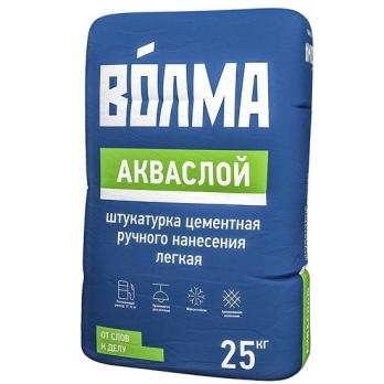 Штукатурка цементная Волма Акваслой серая 25 кг