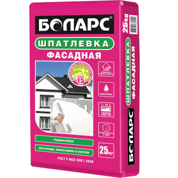 Шпатлевка цементная Боларс Фасадная 25 кг