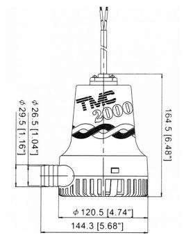 Трюмная помпа «ТМС 2000», 12 В