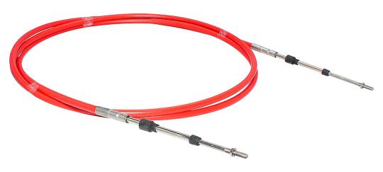 Трос Д/У двигателем, универсальный, красный, Mid Range. Длина: 6,5 м