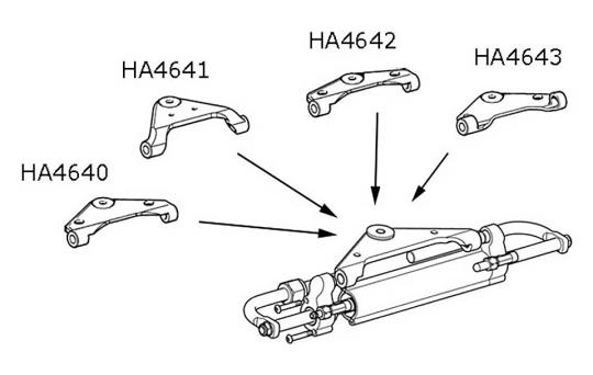 Кронштейн HA4642 для переделки гидроцилиндра HC4645H в гидроцилиндр HC4648H
