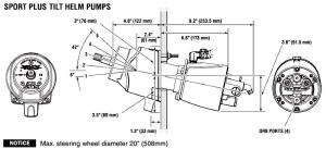 Рулевая машинка «SeaStar 2 Sport Plus Tilt» (HH6445-3)