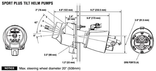Рулевая машинка «SeaStar 2 Sport Plus Tilt» (HH6445-3)