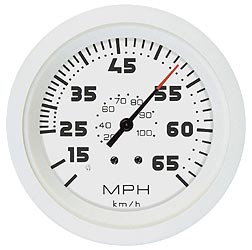 Спидометр, серия «White Domed», 0-50 mph, трубка Пито и шланг (6 м) в комплекте