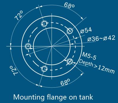 Датчик уровня воды или топлива, 10-190 Ом, 300 мм
