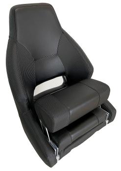 Кресло с болстером «Racer carbone», черный